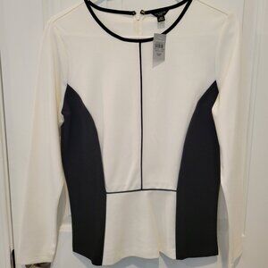Ann Taylor Color Block Top, size PM New w/ Tags